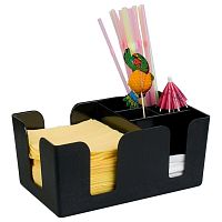 Подставка барная для салфеток и украшений черная MG /1/24/