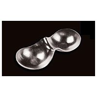 Менажница 2-х секц. 250*110 мм. прозрачное стекло 3D /6/