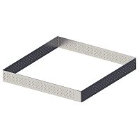 Форма для выкладки/выпечки "Квадрат" 20*20*2 см нерж. перфорир. De Buyer /1/