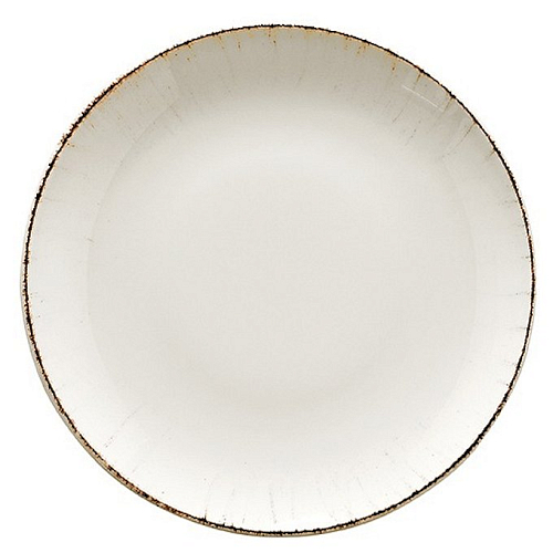 Тарелка d=200 мм. глубокая 500 мл. h=40 мм. Ретро коричневый край, форма Гурмэ /1/12/