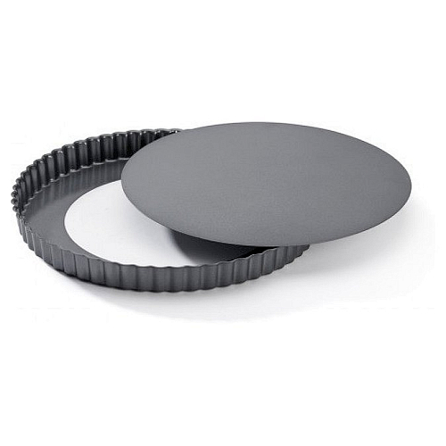 Форма для выпечки d=28 см. h=3 см. рифленая съемное дно, сталь с антипригарным покрытием De Buyer /1/12/