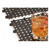 Мат барный (коврик) 33х33 см. черный, пласт. APS /1/