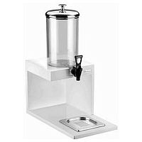 Диспенсер для соков, холод.напитков 3,5 л. колба поликар, подставка дерево, белый Pinti