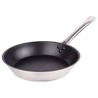 Сковорода d=24 см. h=5 см. нерж. с антиприг. покр. тройное дно (индукция) /1/