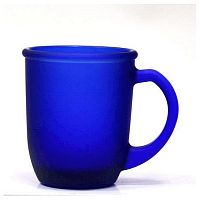 Кружка 315 мл d=85, h=95 мм синяя (матовая) /48/