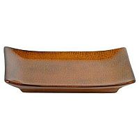 Тарелка прямоугольная 21*16,5 см. Киото Беж /4/