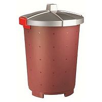 Бак пищевой 65 л 47*66см п/п бордовый Рс /1/5/