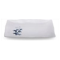 Тарелка прямоугольная 25,5*18,5 см. "Голубой бамбук"