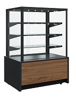 Витрина холодильная Полюс Carboma LIGHT KC70 VM 0,9-1 (ВХСв - 0,9д Carboma Сube, Паттерн 0105 Венге)