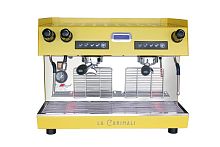 Кофемашина рожковая Carimali Nimble E2 2 группы, высокие, автомат, цвет корпуса желтый, синий с задней прозрачной панелью с подсветкой групп