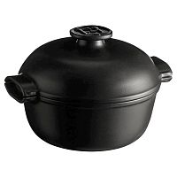 Кастрюля 2,0 л. d=22,5 см. h=18 см. с крышкой (индукция) графитовая керам Emile Henry /1/