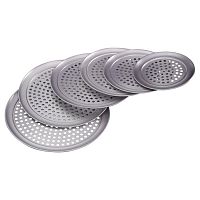 Противень для пиццы d=33 см. h=1 см. перфорированный алюминевый MGsteel /1/75/