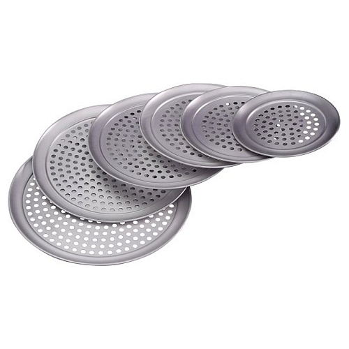 Противень для пиццы d=33 см. h=1 см. перфорированный алюминевый MGsteel /1/75/