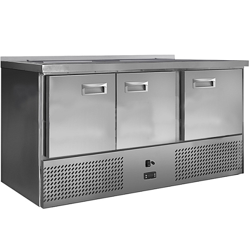 Стол холодильный саладетта Финист СХСнс-700-3 (1485х700х850) (8GN1/6 с крышкой) борт 45мм