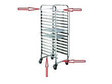 Перекладины 24х24х330 мм в компл. из 4 шт. для тележки транспортировочной т.м. EKSI, мод. PJ15