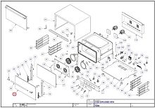 Стекло дверное внешнее 9000000075238 для печи конвекционной т.м. WLBake, мод. V464