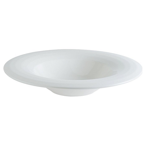 Тарелка d=270 мм. глубокая 450 мл. Белый Хало широкая полоска Bonna /1/6/408/ ОСЕНЬ