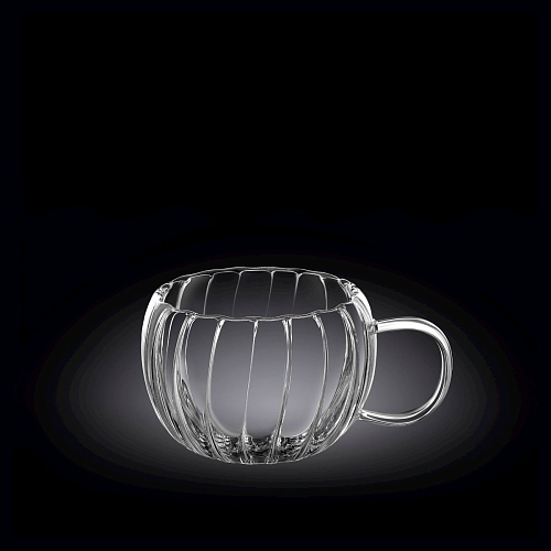 Кружка 300 мл. d=90 мм. h=75 мм. с двойными стенками Термостекло Wilmax (888411) /1/60/