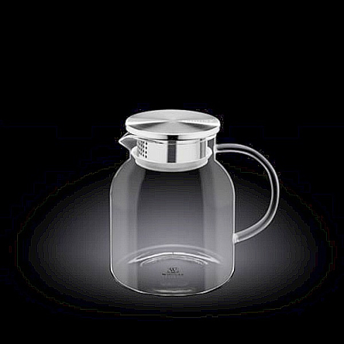 Кувшин 1 л. с крышкой + сетка нерж Термостекло Wilmax /1/24/