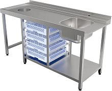 Стол для посудомоечной машины входной КОБОР СПМ/1-170/70/П