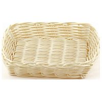 Корзина для хлеба прямоуг. 19,5*17,5*4,5 см. бежевая п/п /1/144/