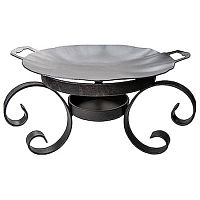 Набор для подачи Саджа сковорода d=30 см. углерод. сталь + подставка h=16 см. Тунис /1/