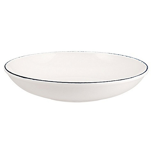 Тарелка d=230 мм. глубокая 1000 мл. h=45 мм. Ретро синий край, форма Банкет /1/6/