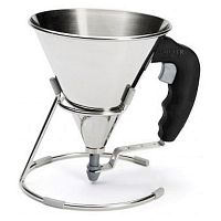 Воронка d=14,5 см. нерж. с ручкой, автоматическая с подставкой De Buyer /1/
