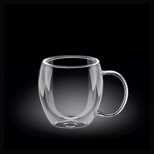 Кружка 300 мл. d=75 мм. h=100 мм. с двойными стенками Термостекло Wilmax /1/60/