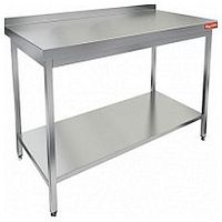 Стол пристенный с бортом и полкой HICOLD НСО-15/7БП