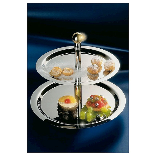 Этажерка 2-х ярусная d=32/38 см. нерж. APS /1/