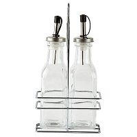 Набор для масла и уксуса 2 предмета h=25 см. 275 мл. на подставке /1/