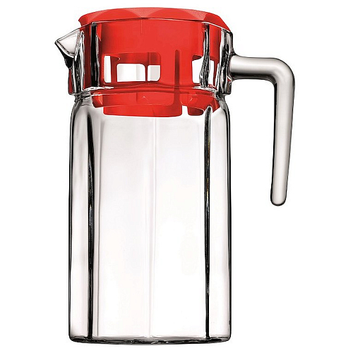 Кувшин 1,235 л. d=95, h=225 мм с красной крышкой Кошем Б /6/192/