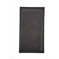 Папка для счетов 22*11см 2-х стор. кож.зам.корич.