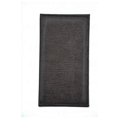 Папка для счетов 22*11см 2-х стор. кож.зам.корич.