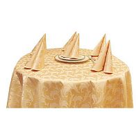 Скатерть 145*180 см. бежевая перья /3/