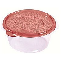 Контейнер для продуктов круглый 0,75 л 15*7,5см п/п бордовый /1/40/