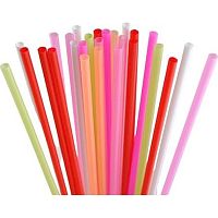 Трубочки 370*5,2 мм. 500 шт/уп. для сахарной ваты прямые цветные /1/10/