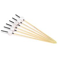 Пики деревянные Шайба белая 12 см. 100 шт/уп /1/100/