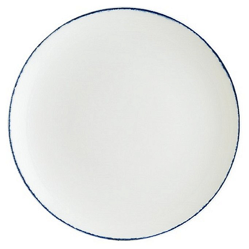 Тарелка d=230 мм. Ретро синий край, форма Гурмэ /1/12/
