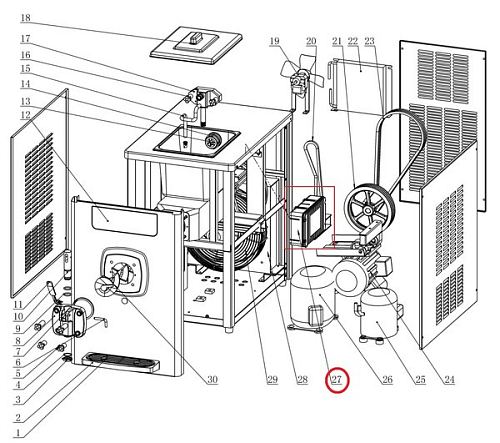 Блок управления E-3118-27 для фризеров серии BQ118AP(BQ3118)