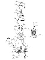 Электродвигатель (20.07.0.0009) CJ 1340 E_#16 для соковыжималки т.м.VORTMAX модели CJ 1340 E
