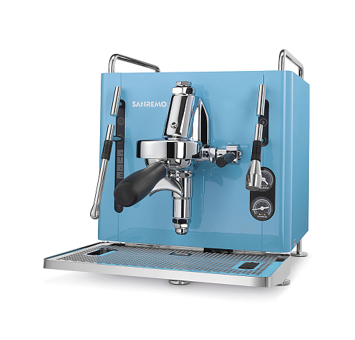 Кофемашина Sanremo Cube V Absolute 1 Gr, голубая, wifi - вибрационный насос