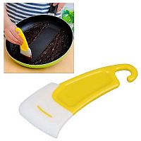 Скребок для чистки сковороды L=15 см. силик. /1/