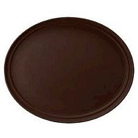 Поднос прорез. овал. 73,5*60см коричн. MG /1/6/