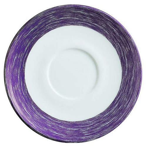 Блюдце d=140 мм. сиреневый край Браш /6/