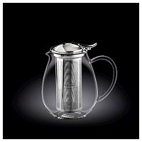 Чайник заварочный 850 мл, с откидной крышкой и колбой нерж. Thermo Glass Wilmax /1/18/
