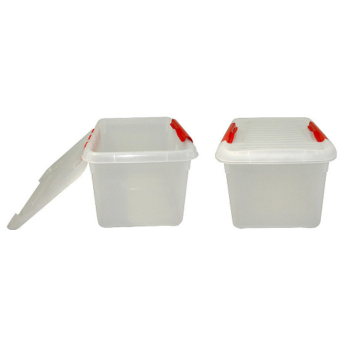 Контейнер для продуктов прямоуг. 8 л 30*23*16 см с красным зажимом MG /1/10/