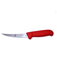 Нож обвалочный 130/260 мм. изогнутый (полугибкое лезвие) красный SAFE Icel /1/6/