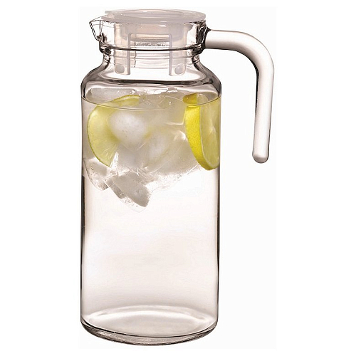 Кувшин 1,3 л. с прозрачн. пласт. крышкой Бейзик Б /6/